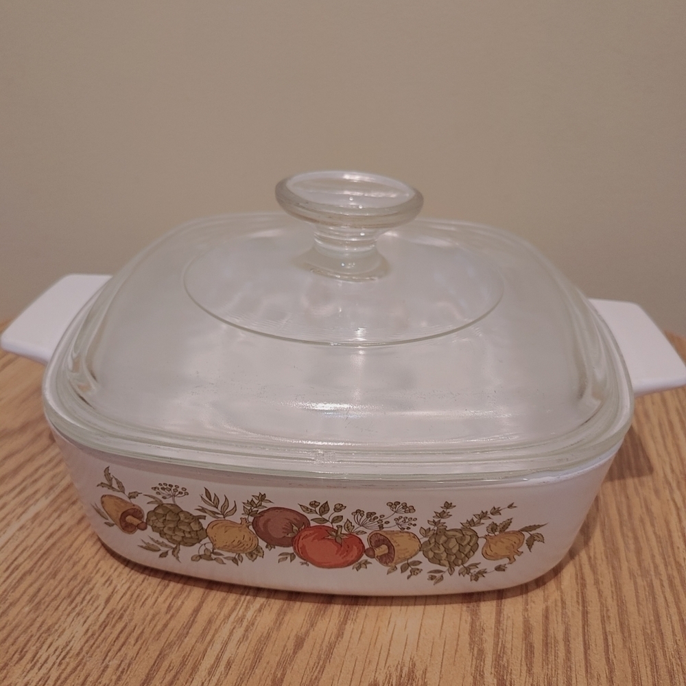 Vintage 1970s Corning Ware " Spice O' Life " Skillet Casserole 2 Liter